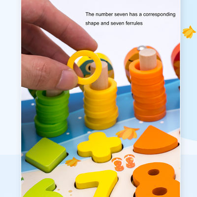 El bebé de madera educativo de Montessori de la pesca de la matemáticas juega el 15cm