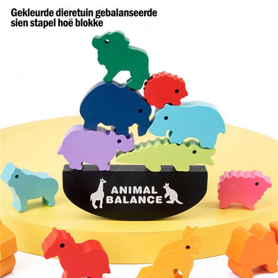 Unidades de creación de madera Toy Animal Town Wooden Blocks del dinosaurio de los niños los 3cm