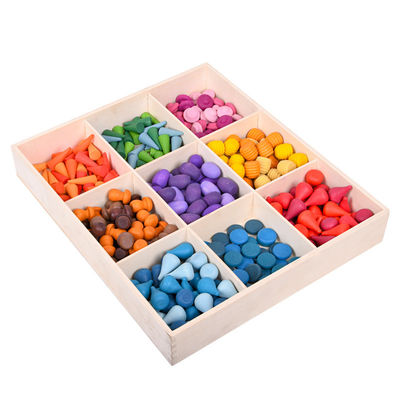 Unidades de creación de madera naturales de Montessori los 2.5cm para los niños