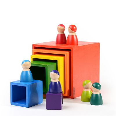 Unidades de creación de madera naturales de Montessori los 2.5cm para los niños
