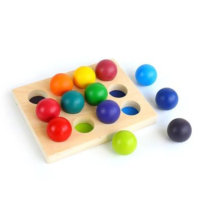 Unidades de creación de madera Toy Nesting Rainbow Block Set del puente del bebé el 15cm
