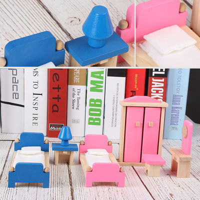 Accesorios miniatura de la casa de muñecas de Diy de muñecas de los muebles los 26CM de madera clásicos de la casa