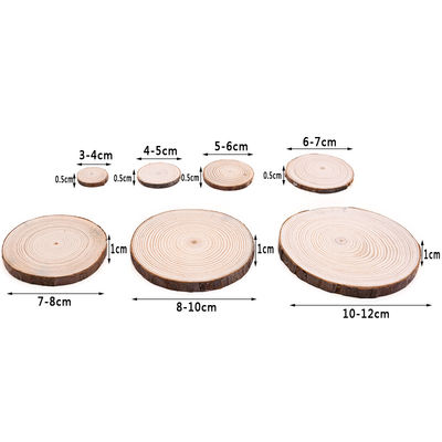 Rebanadas de madera naturales de los artes de madera inacabados del registro el 12cm de la corteza
