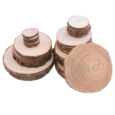 Rebanadas de madera naturales de los artes de madera inacabados del registro el 12cm de la corteza