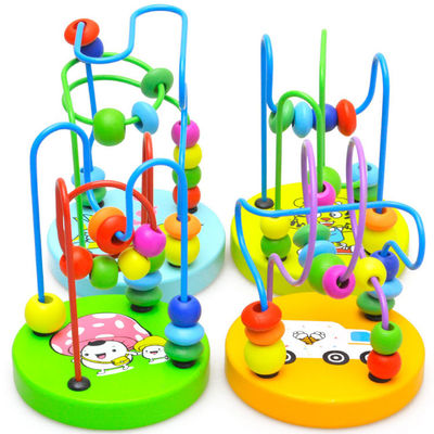 Ladrillos grandes los 9.3cm de madera alrededor de las gotas Toy Colored ISO9001