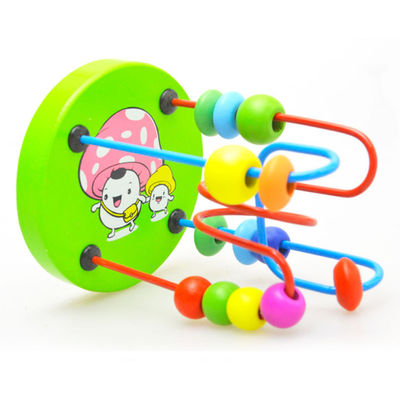 Ladrillos grandes los 9.3cm de madera alrededor de las gotas Toy Colored ISO9001