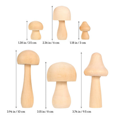 La seta de madera inacabada natural de la clavija los 3cm juega 2,55 en pintada de los niños