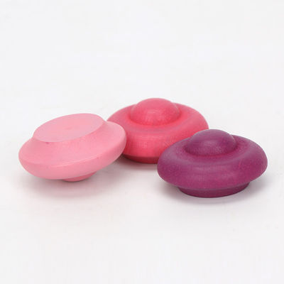 Rompecabezas de madera de la seta del apilador de madera del arco iris de los conos los 4cm