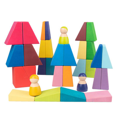 Apilador de madera 1001 del arco iris de la noche ISO9001 Toy Beech Rome Grimms