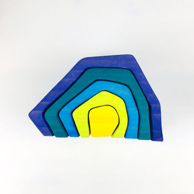 Unidades de creación de madera Toy Geometric Rainbow Building Blocks de Pegdolls
