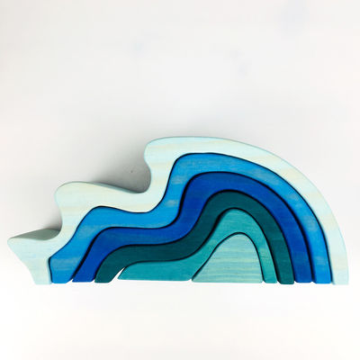 Unidades de creación de madera Toy Geometric Rainbow Building Blocks de Pegdolls