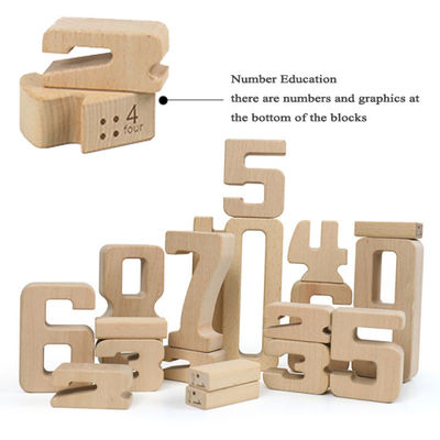Unidades de creación de madera Toy Number Montessori de los juegos de Jenga