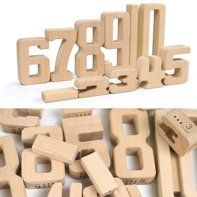 Unidades de creación de madera Toy Number Montessori de los juegos de Jenga