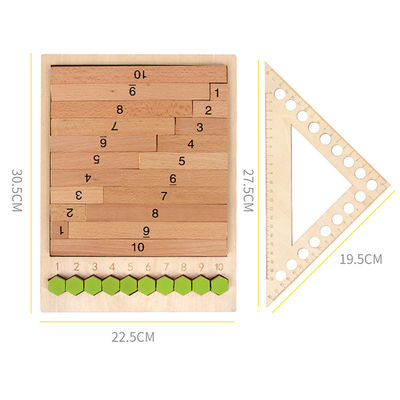 Tablero de cuenta los 30.5cm de madera geométrico del rompecabezas del número del tablero