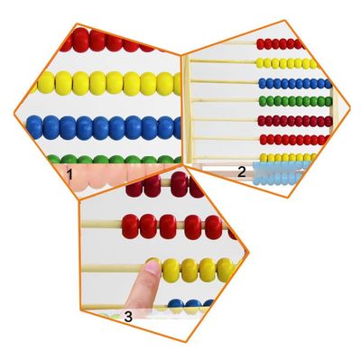 Calcule la matemáticas de madera Toy Counting Beads Toy Abacus de los 26Cm educativo