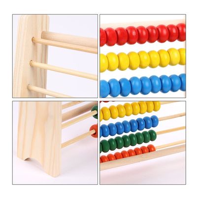 Calcule la matemáticas de madera Toy Counting Beads Toy Abacus de los 26Cm educativo