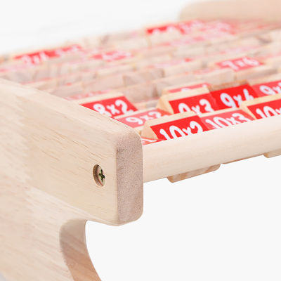 Multiplicación no tóxica Montessori Toy Counting Wooden Blocks aritmético de la tabla