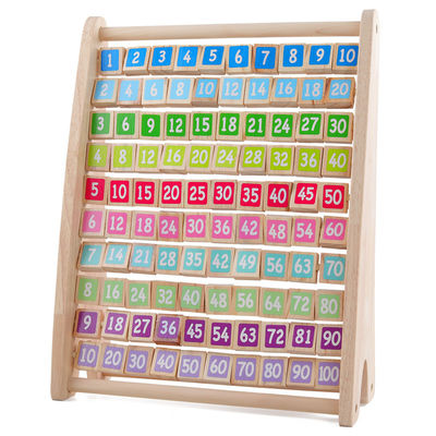 Multiplicación no tóxica Montessori Toy Counting Wooden Blocks aritmético de la tabla