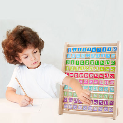 Multiplicación no tóxica Montessori Toy Counting Wooden Blocks aritmético de la tabla