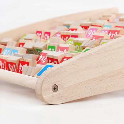 Multiplicación no tóxica Montessori Toy Counting Wooden Blocks aritmético de la tabla