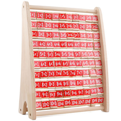 Multiplicación no tóxica Montessori Toy Counting Wooden Blocks aritmético de la tabla