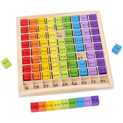 Montessori los 0.59in matemáticas de madera Toy Table Abacus Counting Toy de 99 números