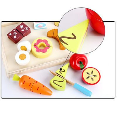 Juguete vegetal magnético de madera de la fruta de Montessori que corta los 9.5cm