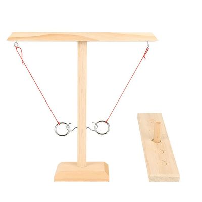 Engancha artes de madera de madera de los 28cm Ring Toss Game Throwing Paintable