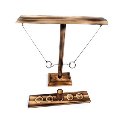 Engancha artes de madera de madera de los 28cm Ring Toss Game Throwing Paintable