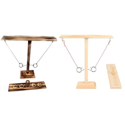 Engancha artes de madera de madera de los 28cm Ring Toss Game Throwing Paintable