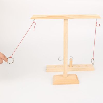 Engancha artes de madera de madera de los 28cm Ring Toss Game Throwing Paintable