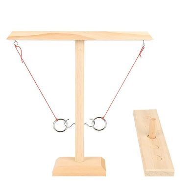 Engancha artes de madera de madera de los 28cm Ring Toss Game Throwing Paintable