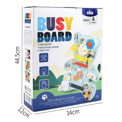 Tablero ocupado de madera educativo de Montessori para los niños