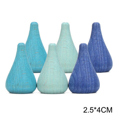 juguetes de madera educativos de Montessori del apilador del arco iris 6pcs