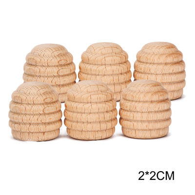 juguetes de madera educativos de Montessori del apilador del arco iris 6pcs