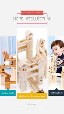 Unidades de creación de mármol de madera educativas ISO9001 de la pista de los niños del OEM