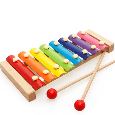 Piano y xilófono Toy With Wooden Frame de 8 notas