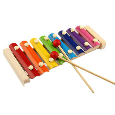 Piano y xilófono Toy With Wooden Frame de 8 notas