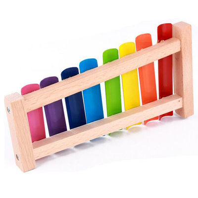 Piano y xilófono Toy With Wooden Frame de 8 notas