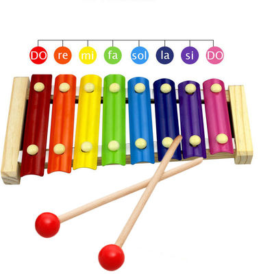 Piano y xilófono Toy With Wooden Frame de 8 notas