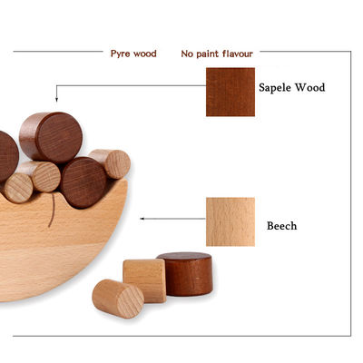 Unidades de creación de madera de la balanza de la luna de Montessori de los niños