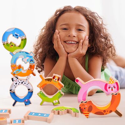 Juegos animales de la balanza del perro educativo de la luna del ODM para los niños