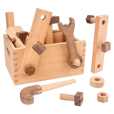 Sistema de herramienta multifuncional de madera de la reparación de Montessori para los muchachos