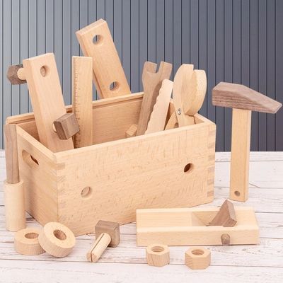 Sistema de herramienta multifuncional de madera de la reparación de Montessori para los muchachos