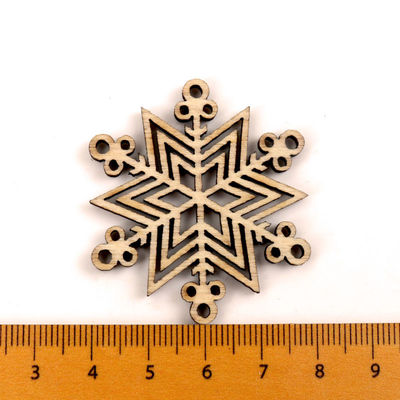 El copo de nieve de la pintura de los libros de recuerdos modela artes de madera hechos a mano
