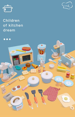 La educación temprana de los niños unisex de madera finge los juguetes de la cocina