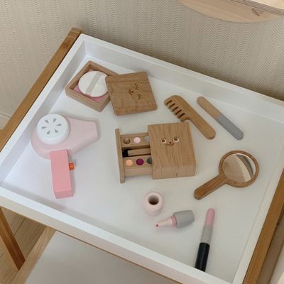 Montessori portátil Toy Set cosmético de madera de los niños ISO9001