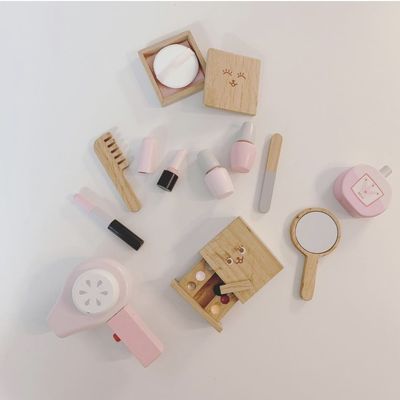 Montessori portátil Toy Set cosmético de madera de los niños ISO9001