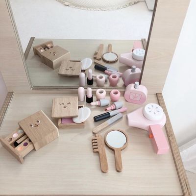 Montessori portátil Toy Set cosmético de madera de los niños ISO9001