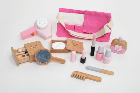 Montessori portátil Toy Set cosmético de madera de los niños ISO9001